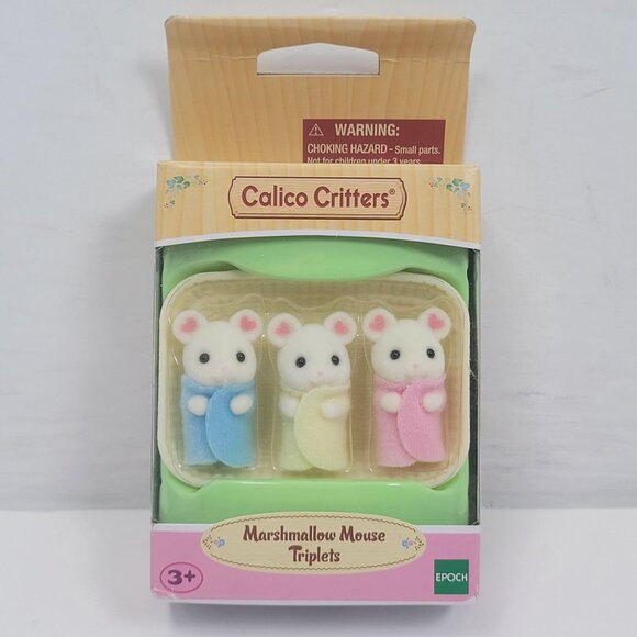 Calico Critters Marshmallow Mouse Triplets Toy Set NEW - Picture 1 of 2